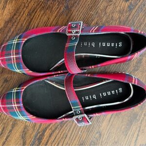 Gianni Bini Plaid Mary Jane Flats